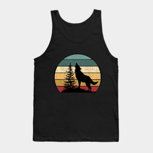 retro wolf Tank Top